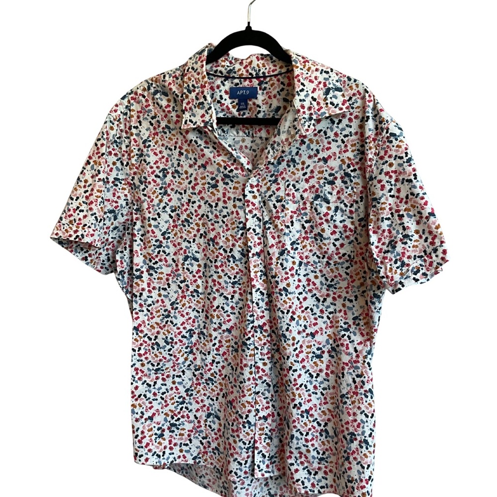 Apt. 9 Casual Multicolor Floral Button Down Shirt